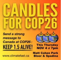 "Candles for COP26 poster"