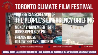 Poster for The People's Emergency Briefing